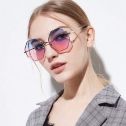 Wrap Radiation Protection Sunglasses - Retro Fashion Polygonal Lens Sun Glasses - C - C118QS9GGMH $10.24