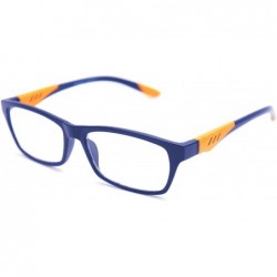 Rectangular 6904 SECOND GENERATION Semi-Rimless Flexie Reading Glasses NEW - Z3 Matte Blue Orange - CR18ET3SEDM $35.20