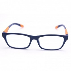 Rectangular 6904 SECOND GENERATION Semi-Rimless Flexie Reading Glasses NEW - Z3 Matte Blue Orange - CR18ET3SEDM $22.40