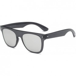 Goggle Women Flat Top square Fashion Sunglasses - Grey - CD18WR9T00M $24.37