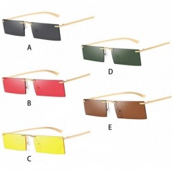 Rimless Women Vintage Square Frame Sunglasses Summer Fashion Eyewear Beach Sunglasses - D - CF18ST2I0KU $10.45