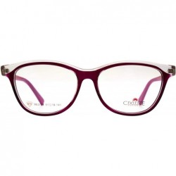 Oval Eyeglasses 3704 Oval Style - for Womens 100% UV PROTECTION - Transparent-fucsia - CJ192TGUDC7 $53.02