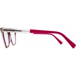 Oval Eyeglasses 3704 Oval Style - for Womens 100% UV PROTECTION - Transparent-fucsia - CJ192TGUDC7 $26.86