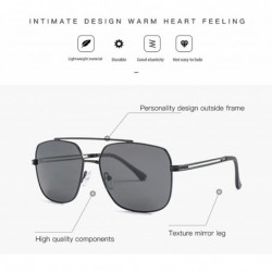 Round Men's polarized TAC1.1 sunglasses new business casual sunglasses - Silver Grey C2 - C119059KG7O $20.80