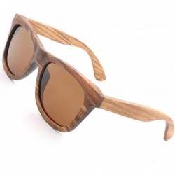 Wayfarer Wood Polarized Sunglasses for Men & Women Natural Wood Sunglasses Bamboo Glasses Mirror Lens - Yellow - C018G2DRNLG ...