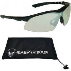 Semi-rimless Glasses Cycling Shooting Motorcycle Activities - Tinted Clear Lens - CU11V484R4T $13.99