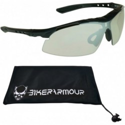 Semi-rimless Glasses Cycling Shooting Motorcycle Activities - Tinted Clear Lens - CU11V484R4T $27.98