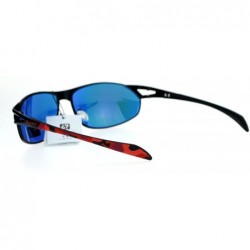 Oval Xloop Mens Fashion Sunglasses Oval Metal Frame Camouflage Print UV 400 - Red Camo - CP12MZHF5WD $11.07