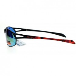 Oval Xloop Mens Fashion Sunglasses Oval Metal Frame Camouflage Print UV 400 - Red Camo - CP12MZHF5WD $11.07