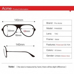 Aviator Polarized Aviator Sunglasses for Men and Women 100% UV Protection - 58mm - Gunmetal Frame/G15 Lens - C818HW63MGN $18.84