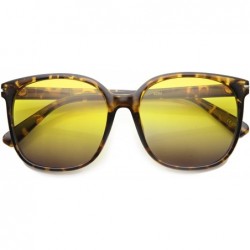 Butterfly Womens Oversized Butterfly Shape Modern Fashion Square Sunglasses 57mm - Tortoise / Yellow-fade - CI124K99RTD $19.34