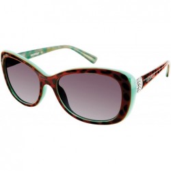 Cat Eye Women's Stylish Cat-Eye Sunglasses with Rhinestone Accents & 100% UV Protection - 58 mm - Animal & Blue - CE180ZG0988...