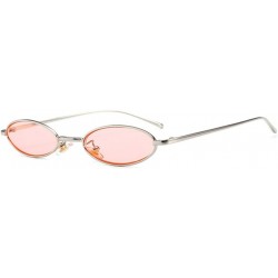 Oval Vintage Sunglasses Women Party Sun Glasses Small Oval Red Pink Eyeglasses - C06 - C118U50OLQ3 $29.67