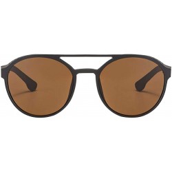 Round Steampunk Retro Round Sunglasses - UV400 Glasses for Men and Women - Tea - CI18U9S0M3X $8.60