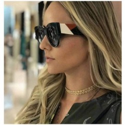 Aviator Luxury Sunglasses Women Big Frame Gradient UV400 Sexy Ladies Sunglases 0263 C5 - 0263 C3 - CX18XQYKQE5 $10.05
