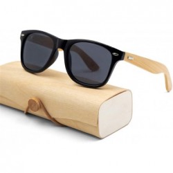 Oversized Retro Sunglasses Men Bamboo Sunglass Women Sport Goggles Gold Mirror Sun Glasses - C12 - CU194OMT7UT $19.23