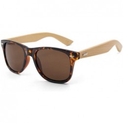 Oversized Retro Sunglasses Men Bamboo Sunglass Women Sport Goggles Gold Mirror Sun Glasses - C12 - CU194OMT7UT $19.23