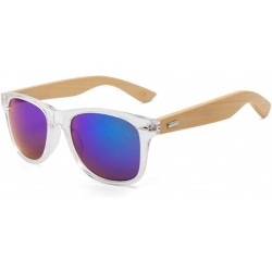 Oversized Retro Sunglasses Men Bamboo Sunglass Women Sport Goggles Gold Mirror Sun Glasses - C12 - CU194OMT7UT $19.23