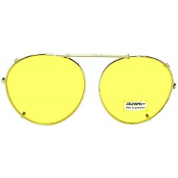 Round Polarized Yellow Sunglasses Gold Light Height - CN189WZSMNR $13.09