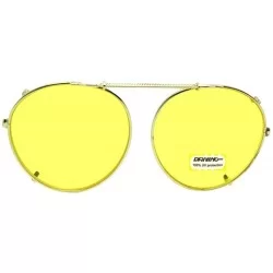 Round Polarized Yellow Sunglasses Gold Light Height - CN189WZSMNR $31.08