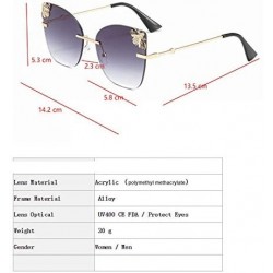 Semi-rimless Bee Rimless Sunglasses Men Women Square Shades Sun Glasses - C4 Red - CS18Y393O45 $17.97