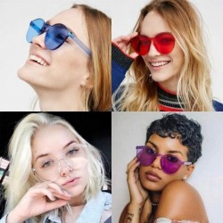 Round Unisex Fashion Candy Colors Round Outdoor Sunglasses Sunglasses - Dark Blue - CO1903G909C $15.06