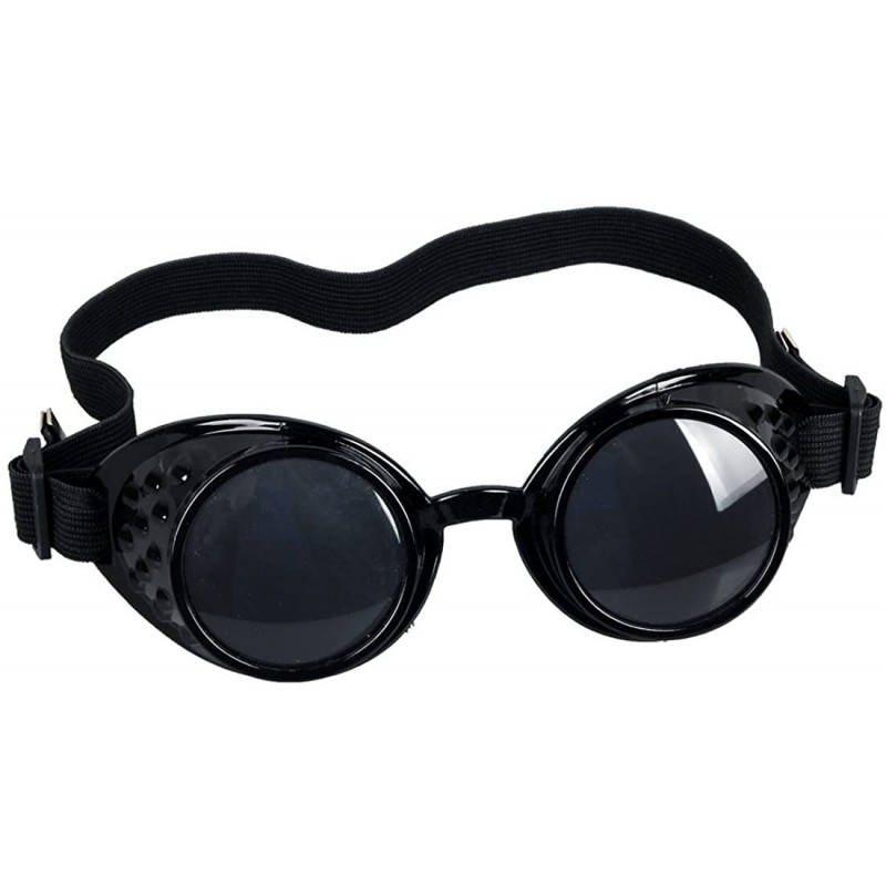 Goggle Welding Cyber Punk Gothic Steampunk Goggles Cosplay Kaleidoscope Glasses - Black - CS18SYM2RUE $9.03
