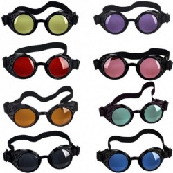 Goggle Welding Cyber Punk Gothic Steampunk Goggles Cosplay Kaleidoscope Glasses - Black - CS18SYM2RUE $9.03