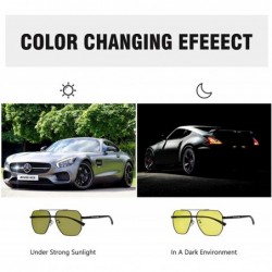 Aviator Blocking Sunglasses Photochromic Polarized - Grey/Yellow/87505 - C918RW8ZGE7 $21.29