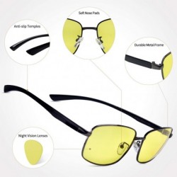 Aviator Blocking Sunglasses Photochromic Polarized - Grey/Yellow/87505 - C918RW8ZGE7 $21.29