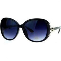 Oversized Womens Metal Jewel Hinge Oversize Butterfly Sunglasses - Black - CR12I79OA8J $18.23