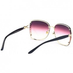 Aviator Frameless personality sun eye- fashion metal frame ladies sunglasses - B - CC18S8INKQ3 $52.68