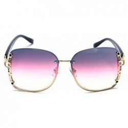 Aviator Frameless personality sun eye- fashion metal frame ladies sunglasses - B - CC18S8INKQ3 $52.68