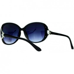 Oversized Womens Metal Jewel Hinge Oversize Butterfly Sunglasses - Black - CR12I79OA8J $11.18