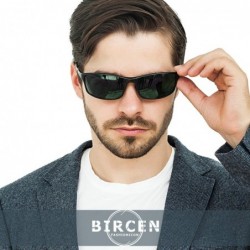 Wayfarer Bircen Polarized Sunglasses for Men Women UV Protection Driving Golf Fishing Sports Sunglasses - CR18AZOR63Z $22.17