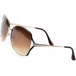 Oversized Women's Gradient Oversize 65 mm Sunglasses - Tortoise/Gold - C111XRDXJ4D $9.75