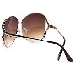 Oversized Women's Gradient Oversize 65 mm Sunglasses - Tortoise/Gold - C111XRDXJ4D $9.75
