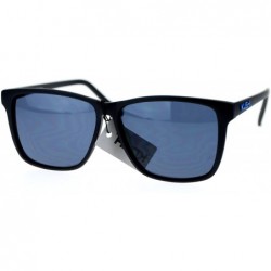 Rectangular Marijuana Mens Thin Matte Plastic Oversize Rectangular Sunglasses - Blue - CH11WI4PO3V $11.02