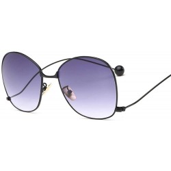 Oversized Oversized Sunglasses Women Personality Steel Ball Metal Mirror Sun Glasses 6 - 5 - CI18YR3WL6N $8.81