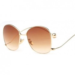 Oversized Oversized Sunglasses Women Personality Steel Ball Metal Mirror Sun Glasses 6 - 5 - CI18YR3WL6N $8.81