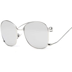 Oversized Oversized Sunglasses Women Personality Steel Ball Metal Mirror Sun Glasses 6 - 5 - CI18YR3WL6N $8.81