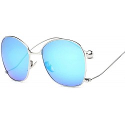 Oversized Oversized Sunglasses Women Personality Steel Ball Metal Mirror Sun Glasses 6 - 5 - CI18YR3WL6N $8.81