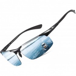 Sport Men's Sports Polarized Driving Carbon Fiber Sunglasses for Men UV400 Protection DC8277 - Black Frame Blue Lens - CZ190L...