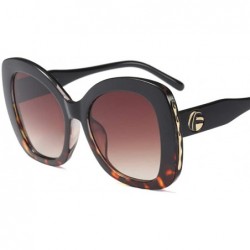 Round Women Cateye Sunglasses Oversized Vintage Retro Bold Fashion Designer Shades - Tortoise Shell Brown - CF18GONZEO4 $14.45