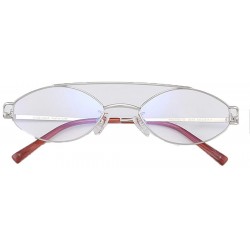 Oval Oval metal frame- men and women fashion personality frame glasses - D - CN18RW3QQWH $54.07